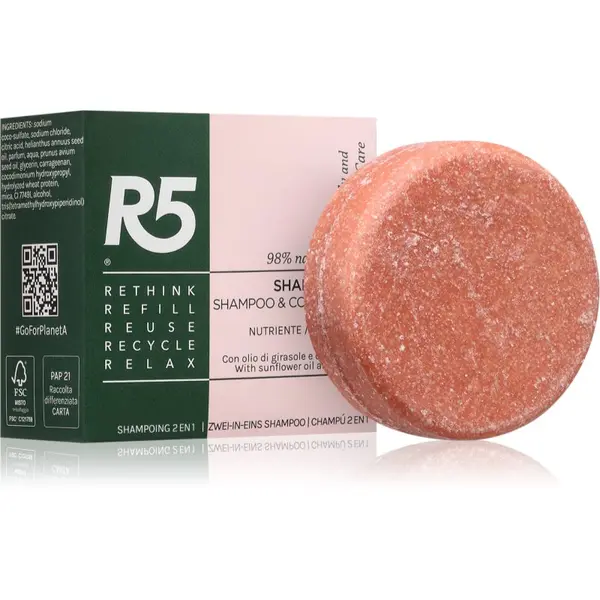 R5 R5 Nourishing 2 in 1 trdi šampon s hranilnim učinkom 70 g