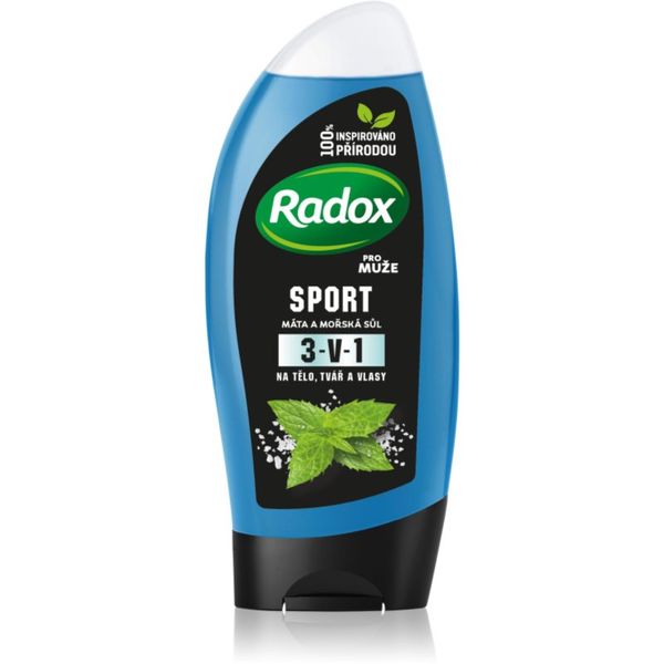 Radox Radox Men Feel Sporty gel za prhanje in šampon 2v1 Watermint & Sea Minerals 250 ml