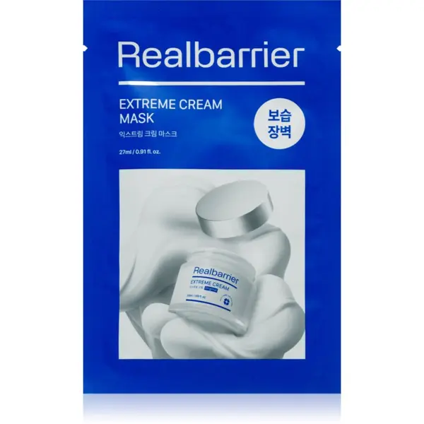 Real Barrier Real Barrier Extreme Cream Mask pomirjevalna tekstilna maska za intenzivno hidracijo 27 ml