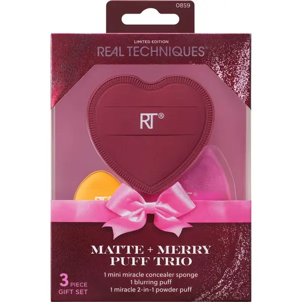 Real Techniques Real Techniques Matte + Merry Puff Trio set aplikatorjev