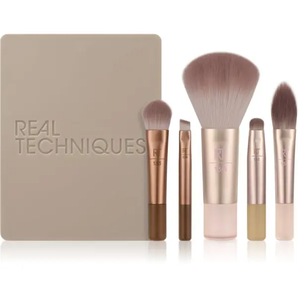 Real Techniques Real Techniques New Nudes On The Glow Mini Brush Kit set čopičev za pot 6 kos
