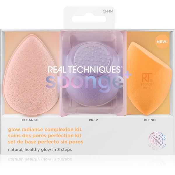 Real Techniques Real Techniques Sponge+ Glow Radiance set aplikatorjev(za odličen videz)