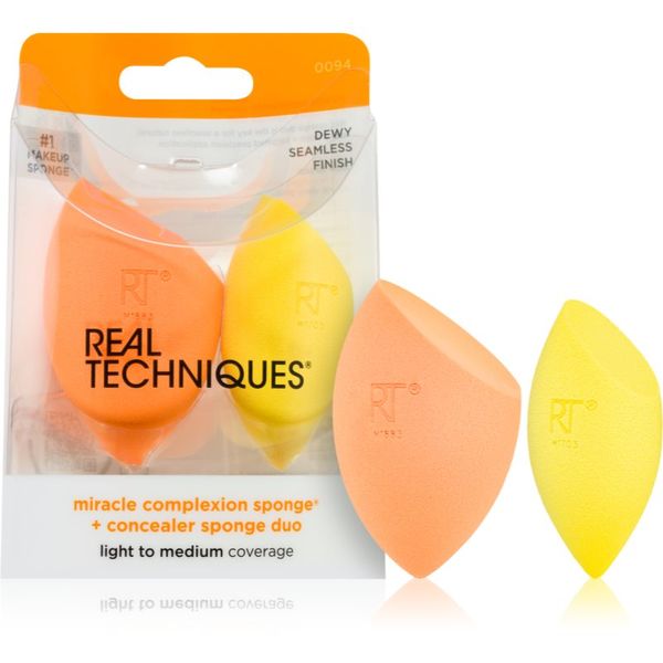 Real Techniques Real Techniques Sponge+ Miracle Complexion & Concealer gobica za tekoči puder 2 kos 1 kos