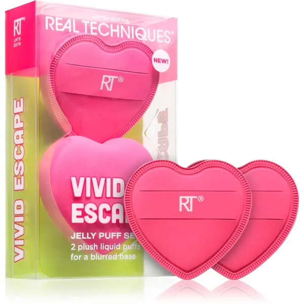 Real Techniques Real Techniques Vivid Escape All About that Base Puff Set gobica za tekoči puder 2 kos