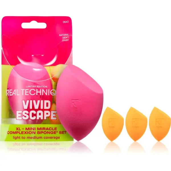 Real Techniques Real Techniques Vivid Escape Complexion Perfection Sponge set set za ličenje