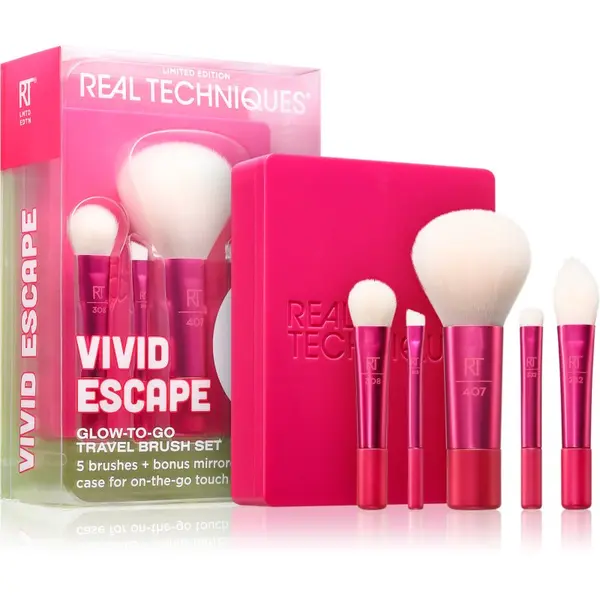 Real Techniques Real Techniques Vivid Escape Travel Brush Set set čopičev