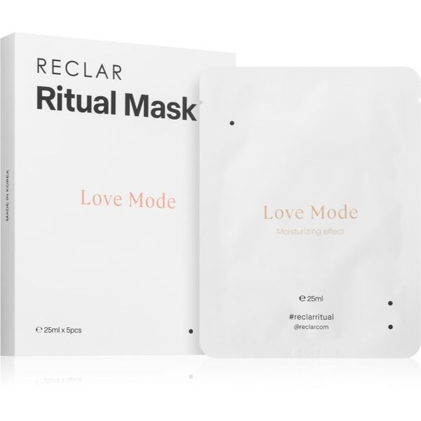 RECLAR RECLAR Ritual Mask Love Mode maska iz platna za obraz za enkratno uporabo za vse tipe kože 5 kos