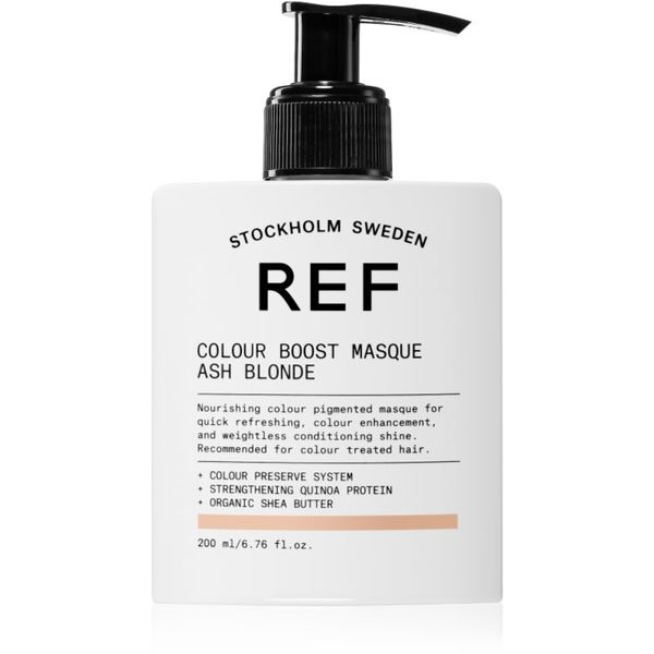 REF REF Colour Boost Masque nežna hranilna maska brez permanentnih barvnih pigmentov ASH BLONDE 200 ml