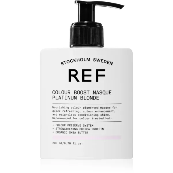 REF REF Colour Boost Masque nežna hranilna maska brez permanentnih barvnih pigmentov PLATINUM BLONDE 200 ml