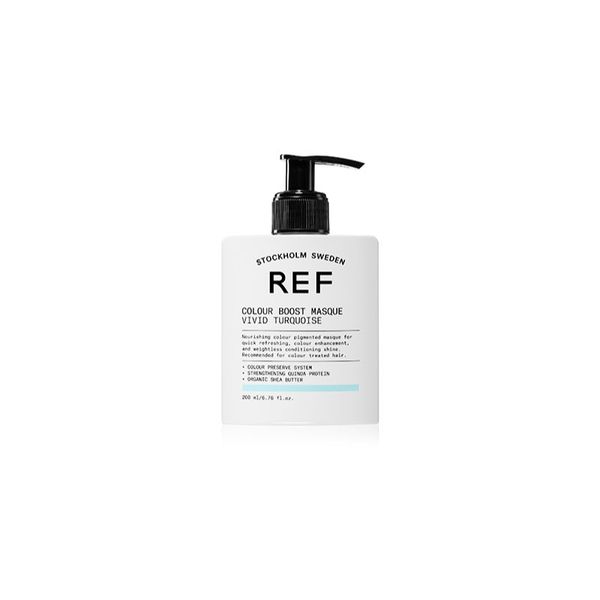 REF REF Colour Boost Masque nežna hranilna maska brez permanentnih barvnih pigmentov VIVID TURQUOISE 200 ml