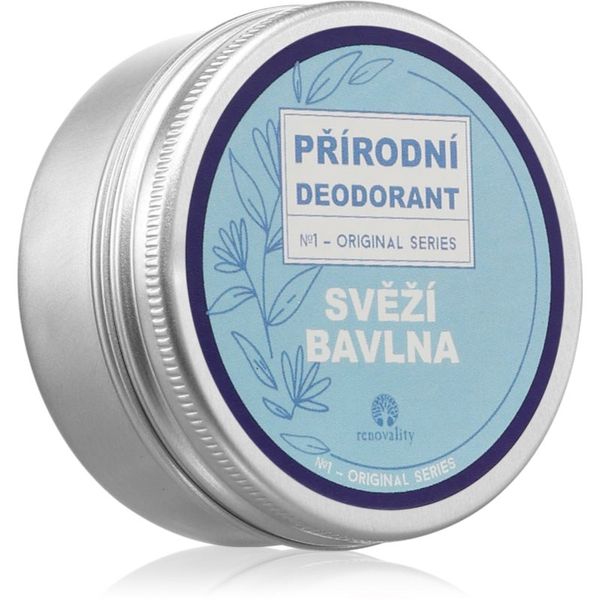 Renovality Renovality Original Series Natural Deodorant trdi dezodorant z vonjem Fresh Cotton 50 ml