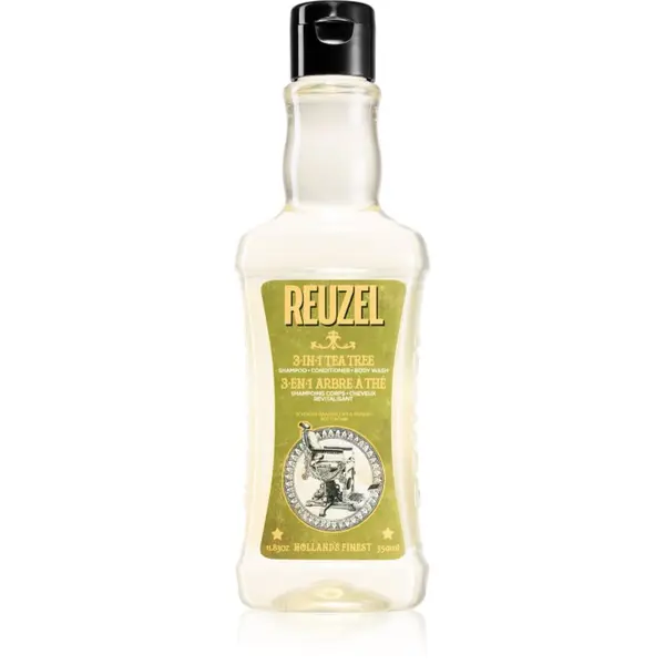 Reuzel Reuzel Tea Tree 3 v 1 šampon, balzam in gel za prhanje za moške 350 ml