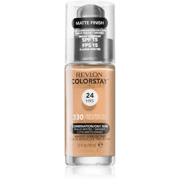 Revlon Cosmetics Revlon Cosmetics ColorStay™ SPF 15 dolgoobstojni matirajoči tekoči puder za mastno in mešano kožo odtenek 330 Natural Tan 30 ml