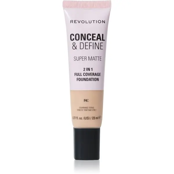 Revolution Revolution Conceal & Define matirajoči tekoči puder odtenek F4C 23 ml
