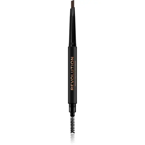 Revolution Revolution Duo Brow Definer natančni svinčnik za obrvi odtenek Medium Brown 0.25 g