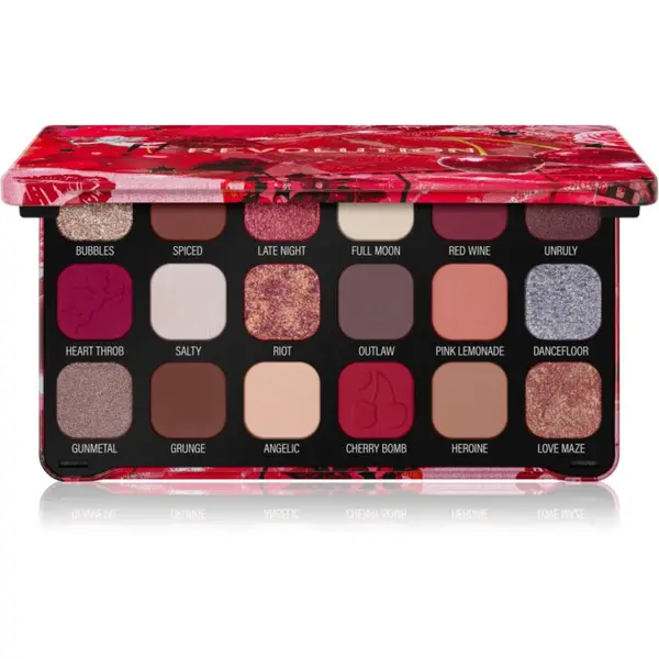 Revolution Revolution Forever Flawless paleta senčil za oči odtenek Cherry Rebel 18x1.1 g