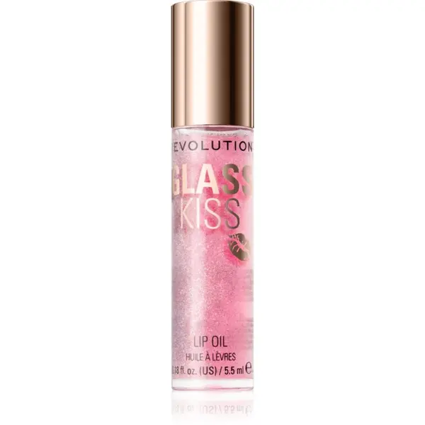 Revolution Revolution Glass Kiss bleščeče olje za ustnice odtenek Fairytale Peach 5.5 ml