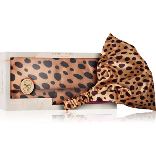 Revolution Haircare Revolution Haircare Curl Protector Satin Headband satenast naglavni trak za valovite in kodraste lase odtenek Animal Print 1 kos