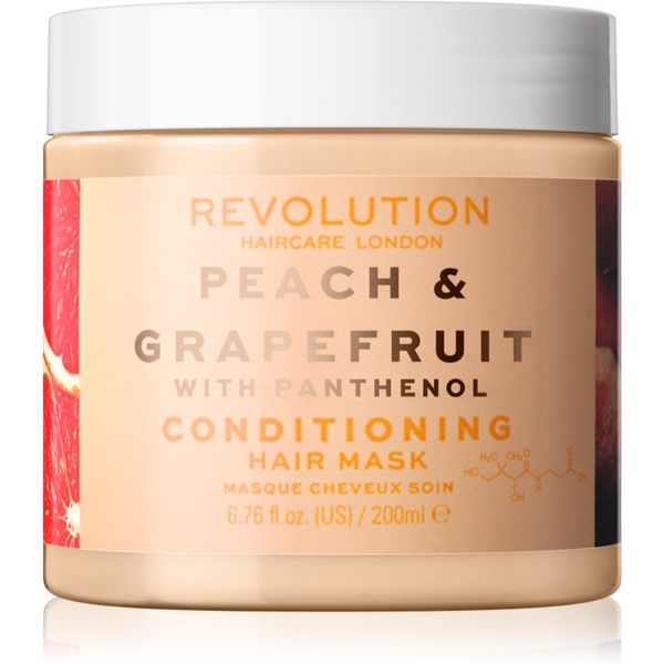 Revolution Haircare Revolution Haircare Hair Mask Peach & Grapefruit vlažilna in posvetlitvena maska za lase 200 ml