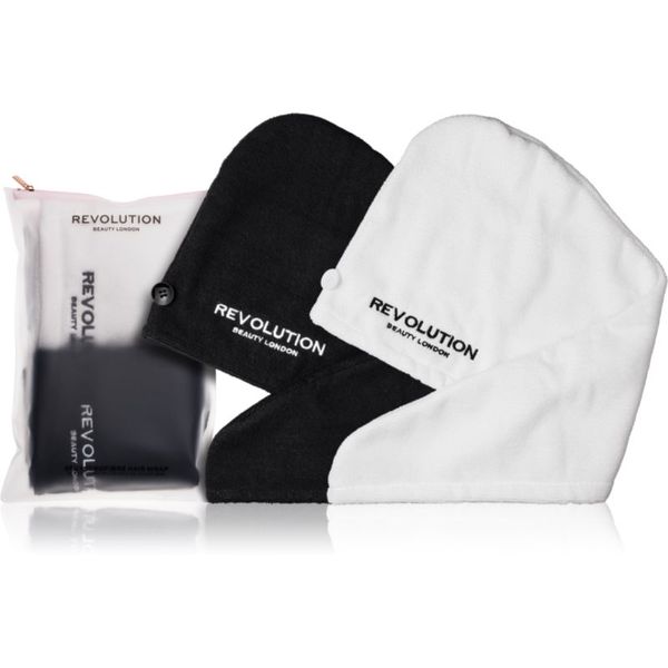 Revolution Haircare Revolution Haircare Microfibre Hair Wraps brisača za lase odtenek Black/White 2 kos