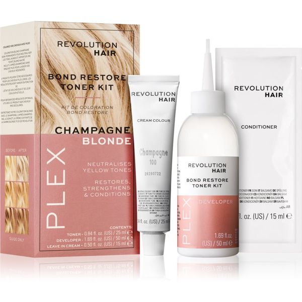 Revolution Haircare Revolution Haircare Plex Bond Restore Kit set za intenzivnost barve las odtenek Sparkling Wine Blonde