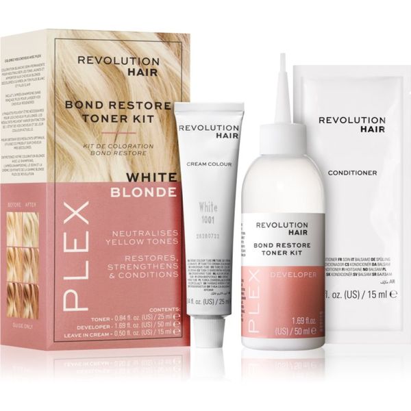 Revolution Haircare Revolution Haircare Plex Bond Restore Kit set za intenzivnost barve las odtenek White Blonde