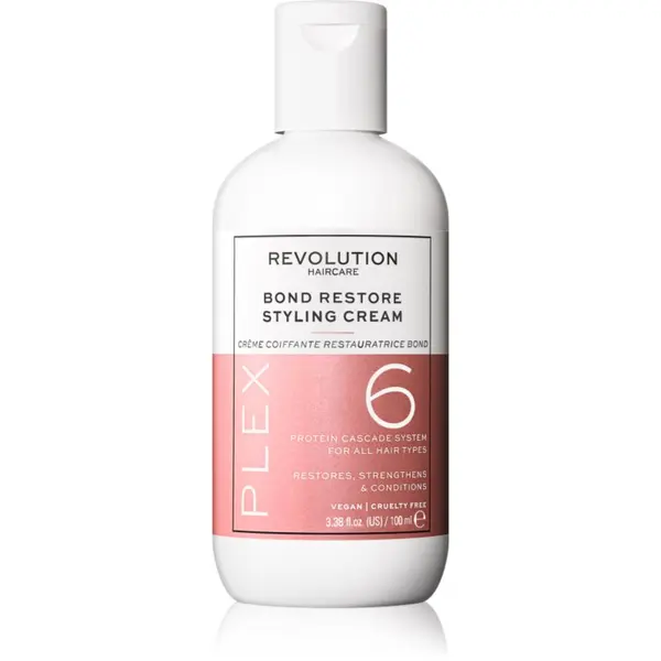 Revolution Haircare Revolution Haircare Plex No.6 Bond Restore Styling Cream regeneracijska nega brez spiranja za poškodovane lase 100 ml