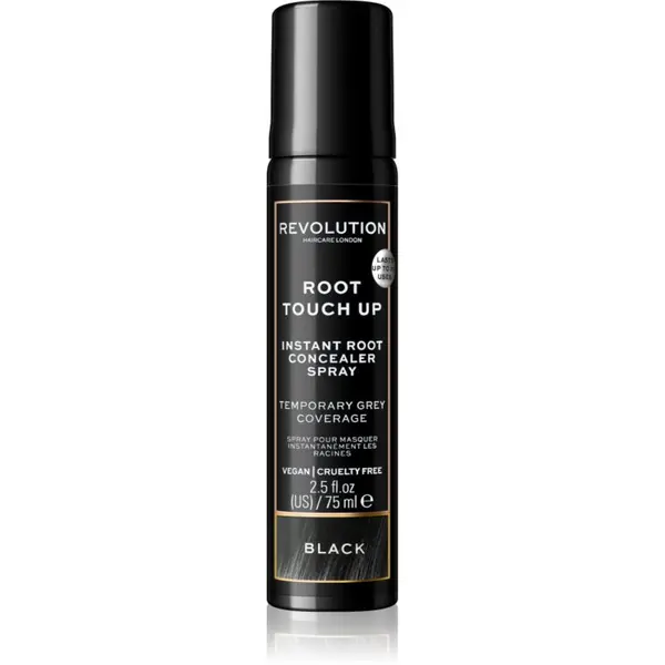 Revolution Haircare Revolution Haircare Root Touch Up pršilo za takojšnje prekritje narastka odtenek Black 75 ml