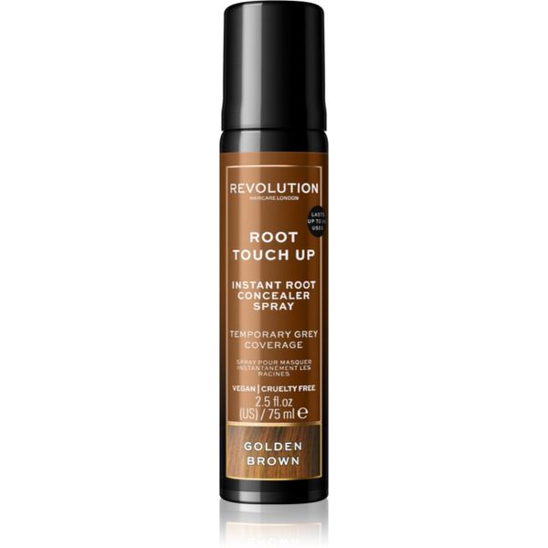 Revolution Haircare Revolution Haircare Root Touch Up pršilo za takojšnje prekritje narastka odtenek Golden Brown 75 ml