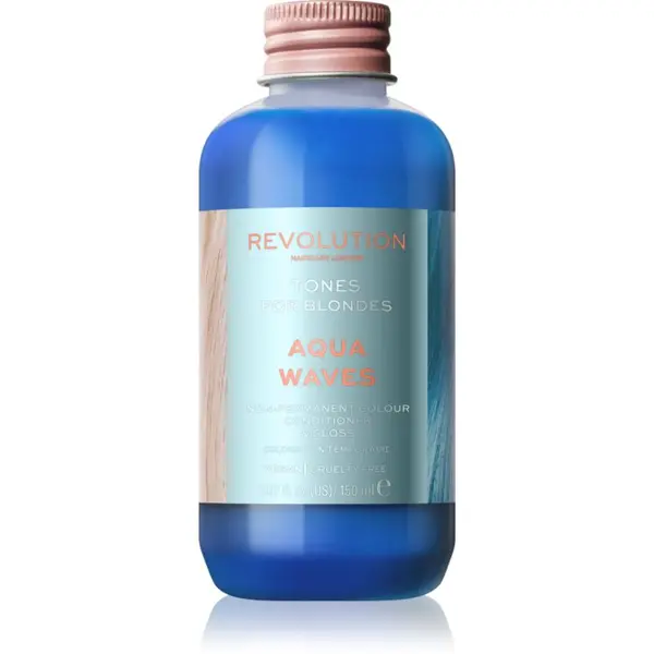 Revolution Haircare Revolution Haircare Tones For Blondes tonirani balzam za blond lase odtenek Aqua Waves 150 ml