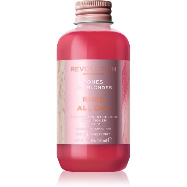 Revolution Haircare Revolution Haircare Tones For Blondes tonirani balzam za blond lase odtenek Rose All Day 150 ml