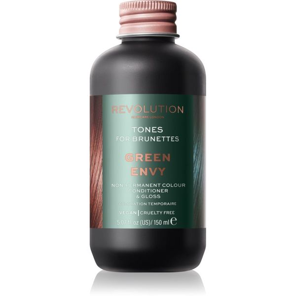 Revolution Haircare Revolution Haircare Tones For Brunettes tonirani balzam za rjave lase odtenek Green Envy 150 ml