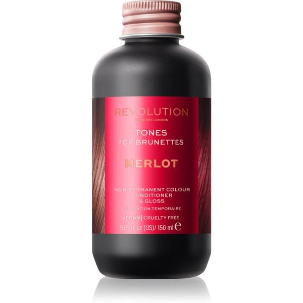 Revolution Haircare Revolution Haircare Tones For Brunettes tonirani balzam za rjave lase odtenek Merlot 150 ml