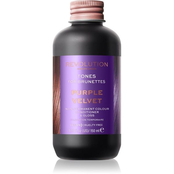 Revolution Haircare Revolution Haircare Tones For Brunettes tonirani balzam za rjave lase odtenek Purple Velvet 150 ml