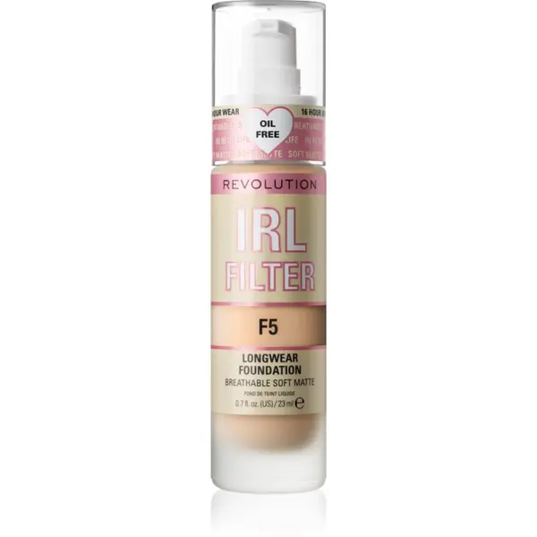 Revolution Revolution IRL Filter dolgoobstojni matirajoči tekoči puder odtenek F5 23 ml