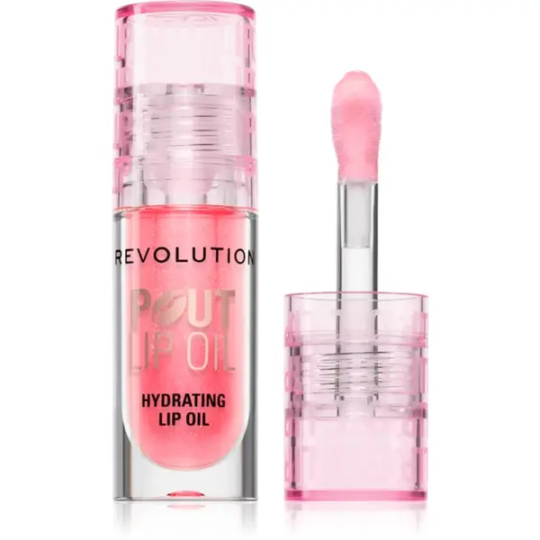 Revolution Revolution Pout Lip olje za ustnice z vlažilnim učinkom odtenek Pink Shimmer 3 ml