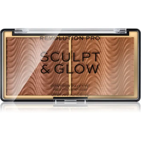 Revolution PRO Revolution PRO Sculpt And Glow paleta za konture in posvetlitev odtenek Medium-Deep 8 g