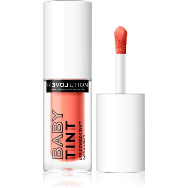 Revolution Relove Revolution Relove Baby Tint tekoče rdečilo in sijaj za ustnice odtenek Coral 1.4 ml