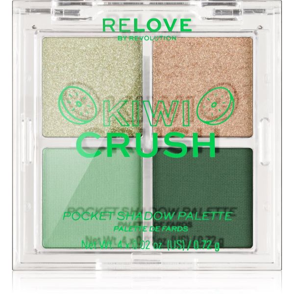 Revolution Relove Revolution Relove Pocket Palette paleta senčil za oči odtenek Kiwi Crush 4x0.72 g
