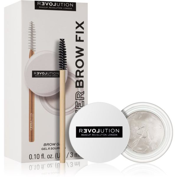 Revolution Relove Revolution Relove Power Brow gel za obrvi s čopičem odtenek Clear 3 ml