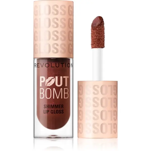 Revolution Revolution Shimmer Gloss bleščeči sijaj za ustnice odtenek Chocolate Sparkle 4.5 ml