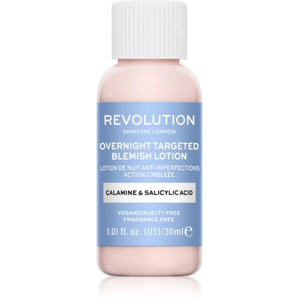 Revolution Skincare Revolution Skincare Blemish Calamine & Salicylic Acid lokalna nega proti aknam za noč 30 ml