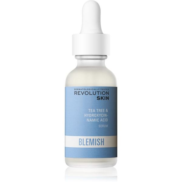 Revolution Skincare Revolution Skincare Blemish Tea Tree & Hydroxycinnamic Acid pomirjajoči serum proti rdečici za mastno in problematično kožo 30 ml