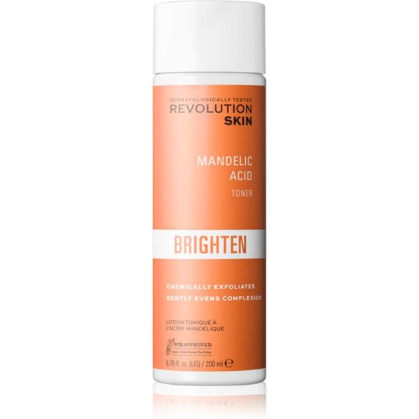 Revolution Skincare Revolution Skincare Brighten Mandelic Acid nežni eksfoliacijski tonik za glajenje kože in zmanjšanje por 200 ml