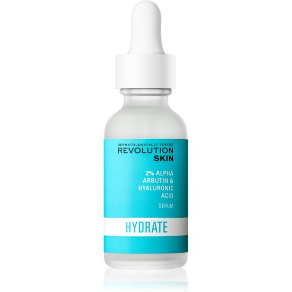Revolution Skincare Revolution Skincare Hyaluronic Acid & 2% Alpha Arbutin posvetlitveni in vlažilni serum 30 ml