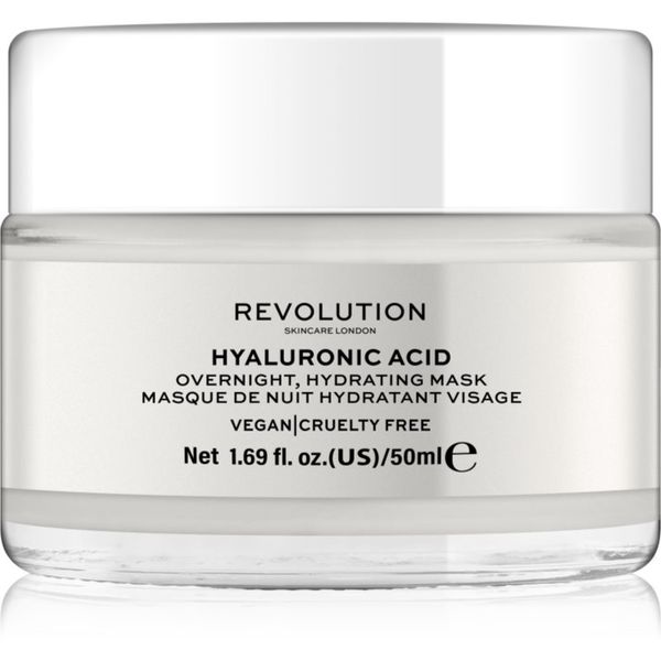Revolution Skincare Revolution Skincare Hyaluronic Acid nočna vlažilna maska za obraz 50 ml