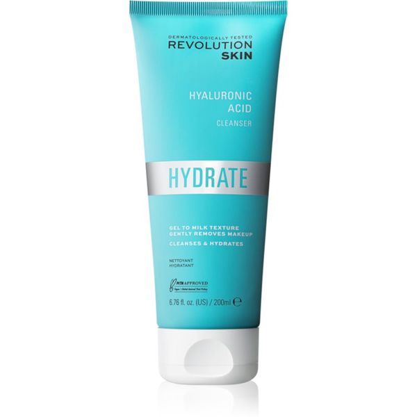 Revolution Skincare Revolution Skincare Hydrate Hyaluronic Acid nežna čistilna gelasta krema 200 ml