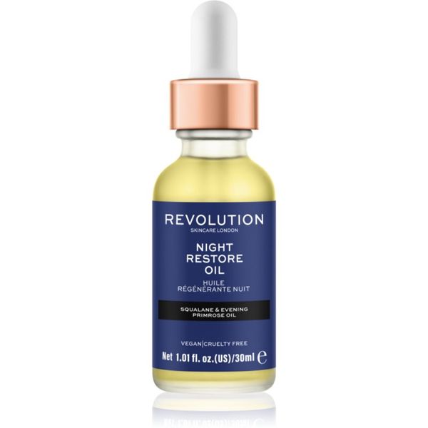 Revolution Skincare Revolution Skincare Night Restore Oil posvetlitveno in vlažilno olje 30 ml