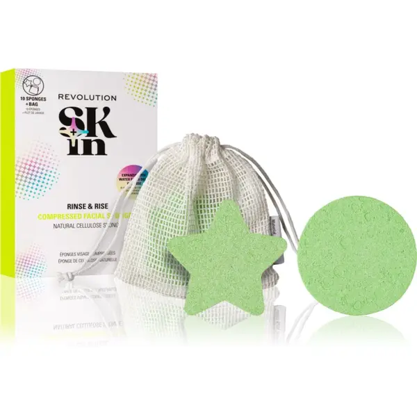 Revolution Skincare Revolution Skincare Rinse & Rise čistilna gobica za obraz 10 kos