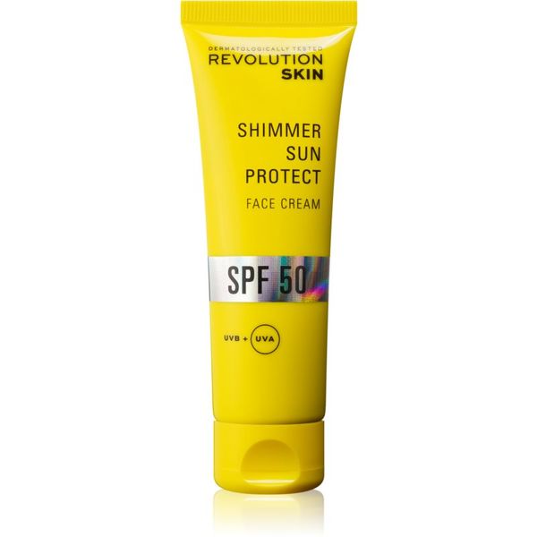 Revolution Skincare Revolution Skincare Sun Protect Shimmer posvetlitvena zaščitna krema SPF 50 50 ml